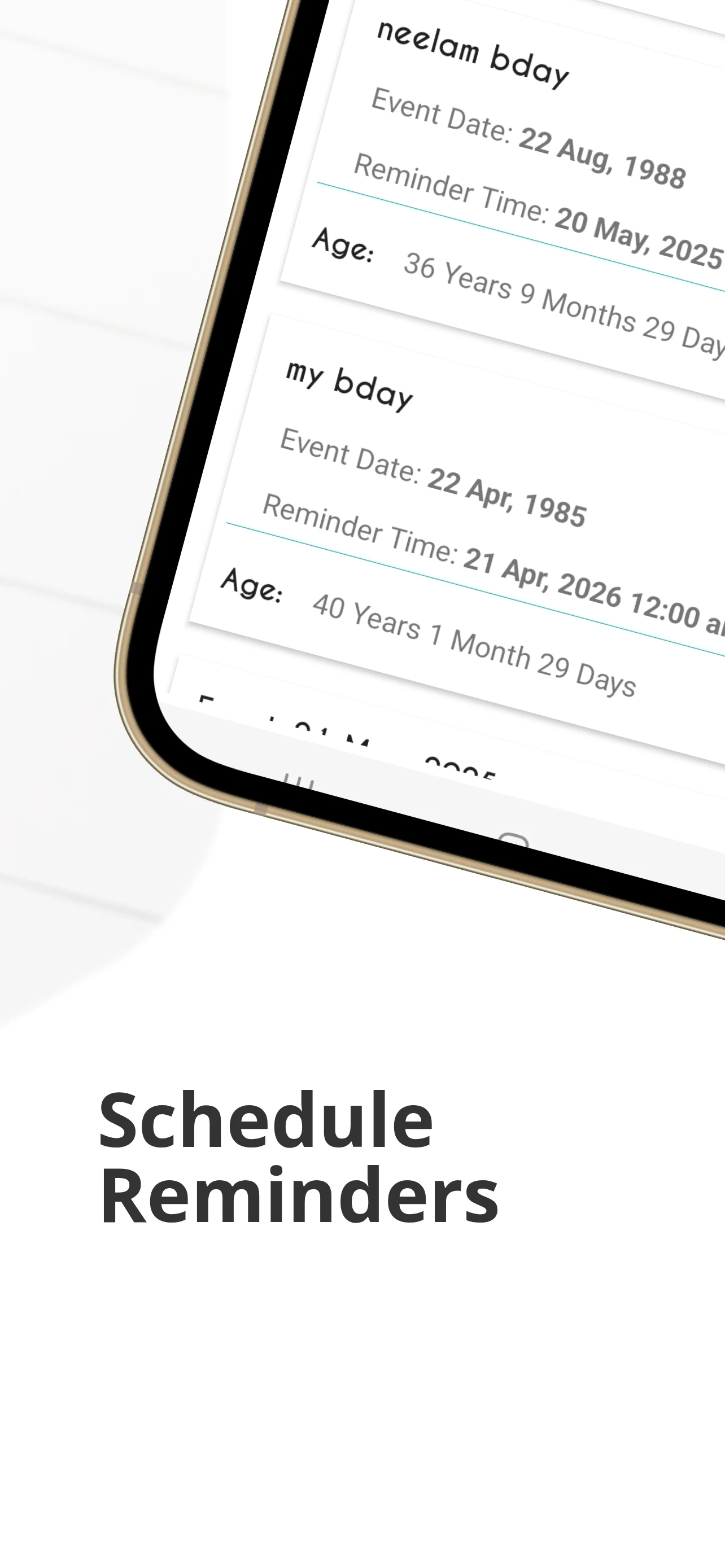 Quick Age Calculator screenshot