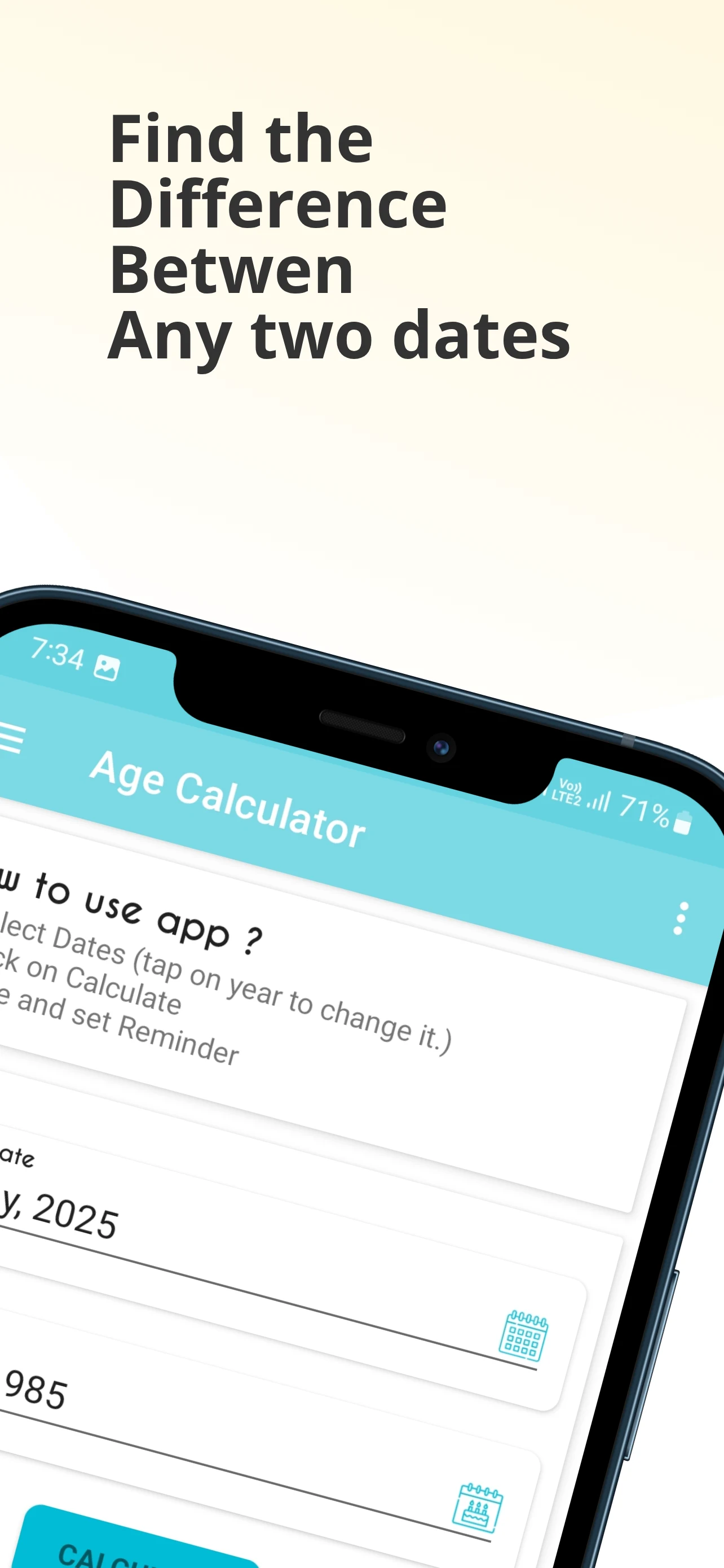 Quick Age Calculator screenshot
